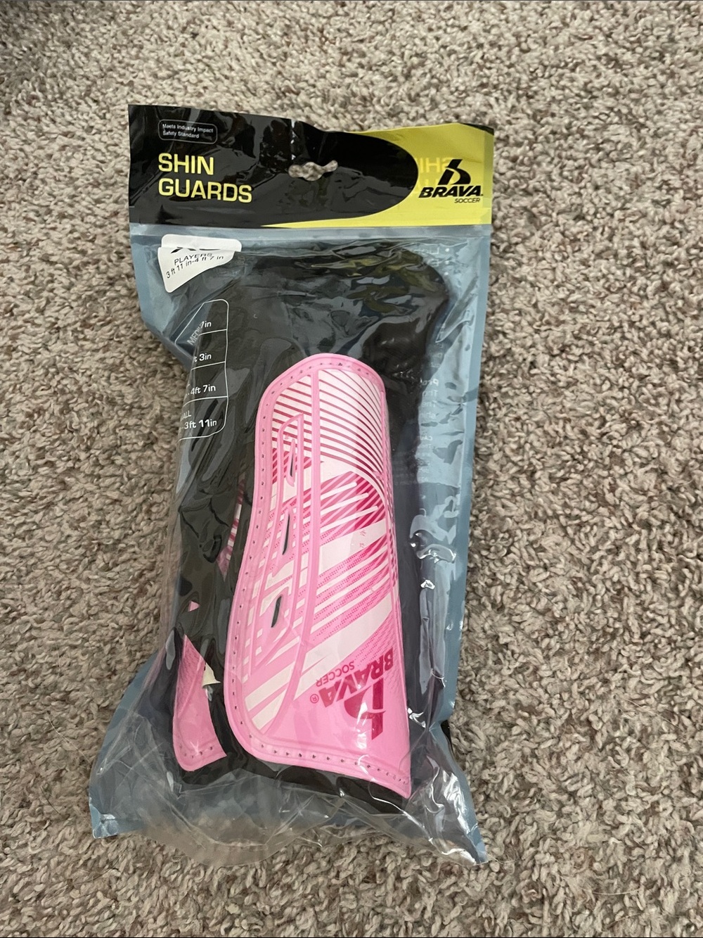 Brava Soccer Pink Shin Guards